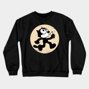 Felix The Cat Walking Whistle Crewneck Sweatshirt